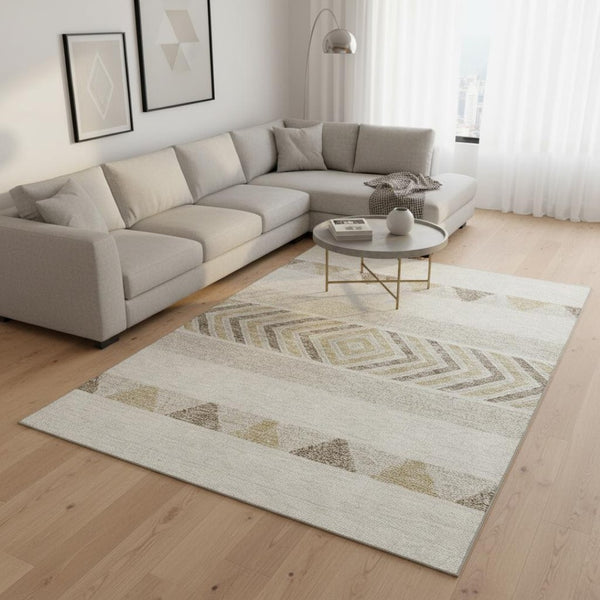 HomeRoots 10' X 14' Southwestern Washable Area Rug - UV Protected, Durable, Stylish for Homes with Kids & Pets 676410