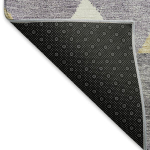 HomeRoots 8' Lavender Ivory Gold Southwestern Washable Round Rug - Stylish, Durable, UV Protected for Any Space 676413