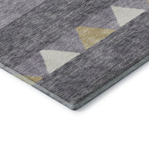 HomeRoots 10' Southwestern Area Rug in Lavender, Ivory & Gold - Washable, UV-Protected, Stain-Resistant Décor 676416