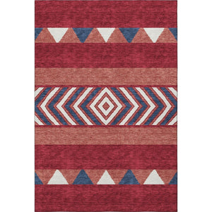 HomeRoots 9' X 12' Bold Southwestern Washable Area Rug - Durable, UV-Protected, Stain-Resistant Design for Homes 676439