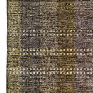 HomeRoots 8' X 10' Brown Ivory And Plum Plaid Washable Area Rug - Durable, Stain-Resistant & UV Protected 676450