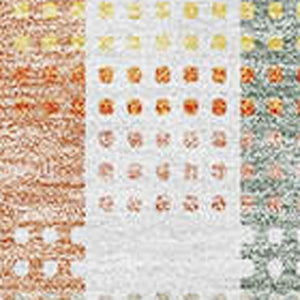 HomeRoots 10' X 14' Peach Ivory Yellow Plaid Area Rug – UV Protected, Washable, Durable for Family Spaces 676476