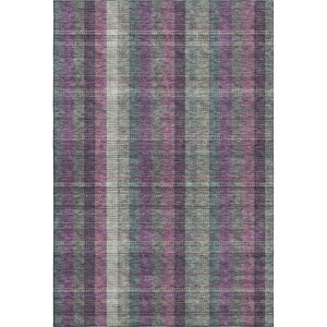 HomeRoots 10' X 14' Washable Area Rug in Plum, Sage & Gray Plaid - Durable, Stain-Resistant, UV Protected Design! 676488