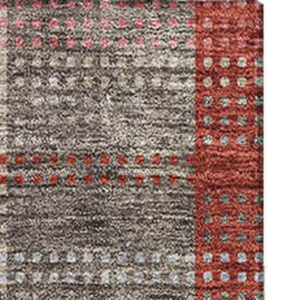 HomeRoots 8' X 10' Washable Plaid Area Rug in Red, Pink & Gray – Durable, UV-Protected, Perfect for Any Room! 676492