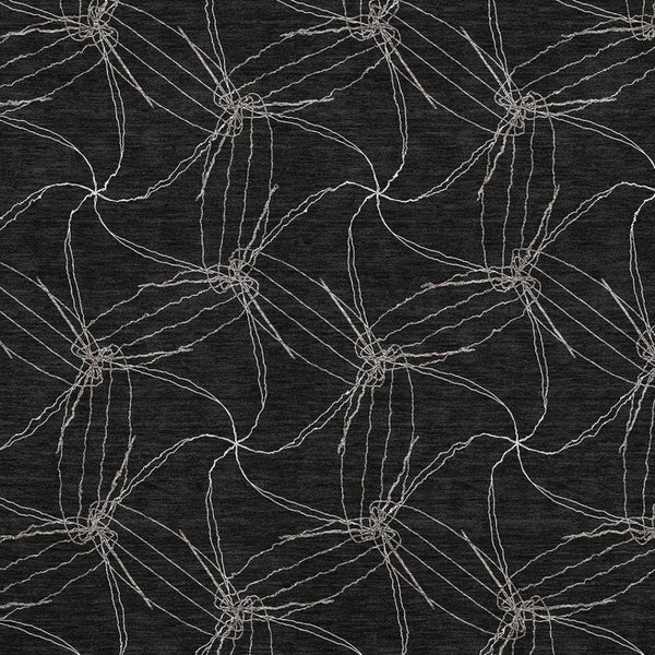 HomeRoots 8' X 10' Black And Ivory Geometric Area Rug – Washable, UV Protected, Durable for Busy Homes 676552