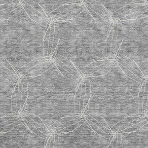 HomeRoots 5' X 8' Gray and Ivory Geometric Washable Area Rug - Durable, UV-Protected Design for Busy Homes 676562