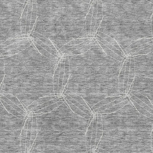 HomeRoots 10' Gray and Ivory Geometric Area Rug - Washable, UV-Protected, Durable for High-Traffic Spaces 676566