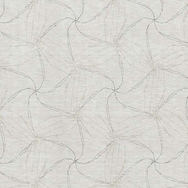 HomeRoots 8' X 10' Ivory and Gray Geometric Area Rug - Washable, UV Protected, Durable for High-Traffic Spaces 676570