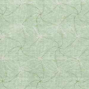 HomeRoots 5' X 8' Mint Green & Ivory Geometric Area Rug - Washable, UV Protected, Perfect for High-Traffic Spaces 676574