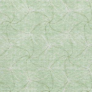 HomeRoots 8' X 10' Stylish Mint Green & Ivory Geometric Area Rug – Washable, UV Protected, Perfect for Families 676576