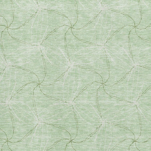 HomeRoots 9' X 12' Mint Green and Ivory Geometric Area Rug - Durable, Washable, UV-Protected for Busy Homes 676577