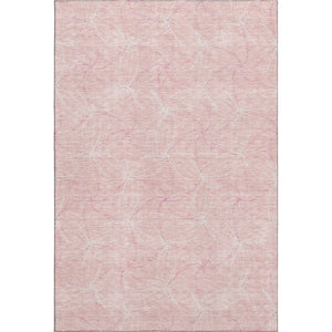 HomeRoots 8' X 10' Pink Geometric Washable Area Rug with UV Protection - Durable, Stylish & Easy Care Option 676594