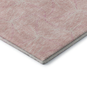 HomeRoots 8' X 10' Pink Geometric Washable Area Rug with UV Protection - Durable, Stylish & Easy Care Option 676594