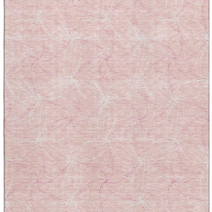 HomeRoots 8' X 10' Pink Geometric Washable Area Rug with UV Protection - Durable, Stylish & Easy Care Option 676594