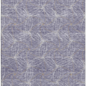 HomeRoots 8' X 10' Stylish Purple & Ivory Geometric Area Rug - Washable, UV Protected, Pet-Friendly Décor! 676600