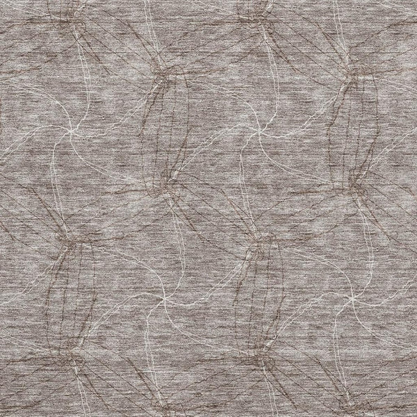 HomeRoots 5' X 8' Taupe and Ivory Geometric Area Rug – Stylish, Washable, UV-Protected, Perfect for Families 676604