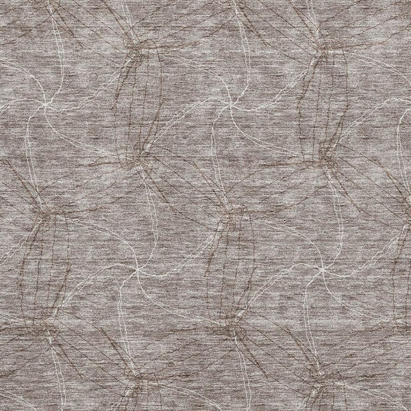 HomeRoots 8' X 10' Taupe & Ivory Geometric Area Rug – Stylish, Washable, UV-Protected for All Spaces! 676606