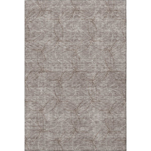 HomeRoots 8' X 10' Taupe & Ivory Geometric Area Rug – Stylish, Washable, UV-Protected for All Spaces! 676606