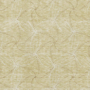 HomeRoots 5' Wheat and Ivory Geometric Washable Area Rug – Durable, UV-Protected, Perfect for Families & Pets! 676610