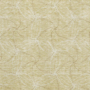 HomeRoots 10' X 14' Wheat & Ivory Geometric Area Rug - Washable, UV-Protected, Modern Design for Busy Homes 676614