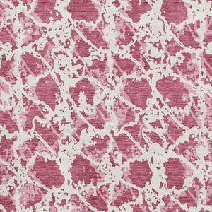 HomeRoots 5' X 8' Blush and Ivory Abstract Area Rug - Washable, UV-Protected, Durable for High-Traffic Spaces 676622