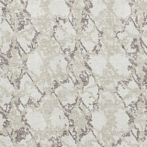 HomeRoots 8' X 10' Abstract Washable Area Rug in Ivory Taupe & Beige - Durable, UV Protected & Easy Care 676660
