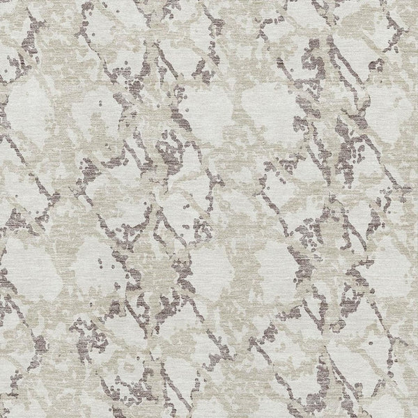 HomeRoots 10' X 14' Abstract Ivory Taupe Beige Area Rug - Durable, Washable, UV-Protected for Family Spaces 676662