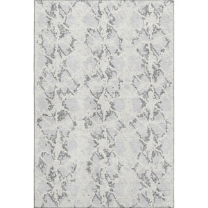 HomeRoots 9' X 12' Silver Gray & Ivory Abstract Area Rug – Stain Resistant, UV Protected, Modern Elegance 676673