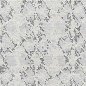 HomeRoots 9' X 12' Silver Gray & Ivory Abstract Area Rug – Stain Resistant, UV Protected, Modern Elegance 676673