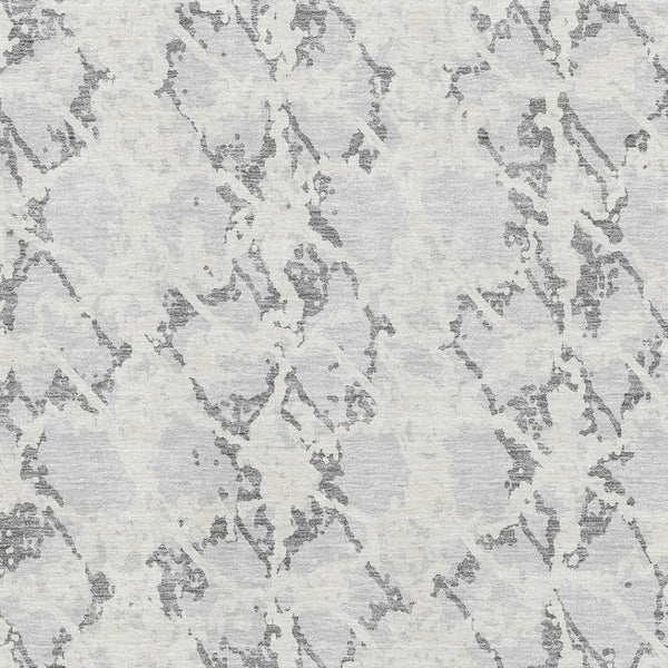 HomeRoots 9' X 12' Silver Gray & Ivory Abstract Area Rug – Stain Resistant, UV Protected, Modern Elegance 676673
