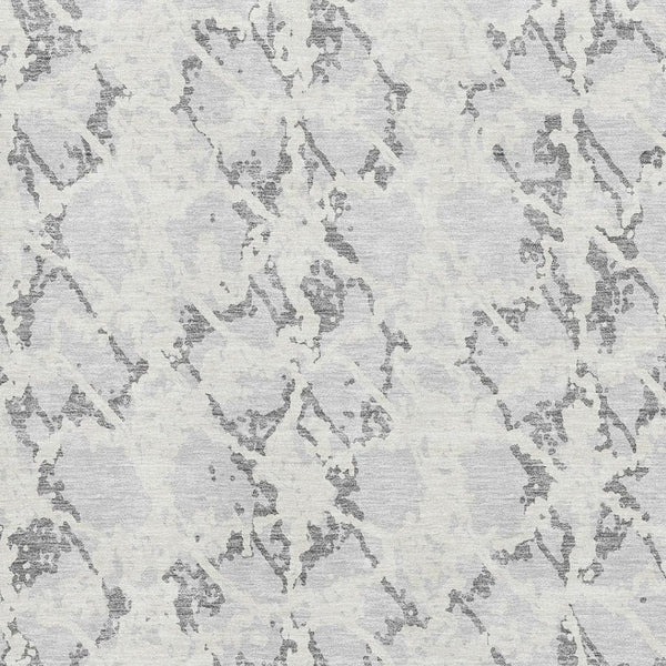 HomeRoots 10' Contemporary Silver Gray & Ivory Abstract Washable Area Rug with UV Protection & Style Boost 676674