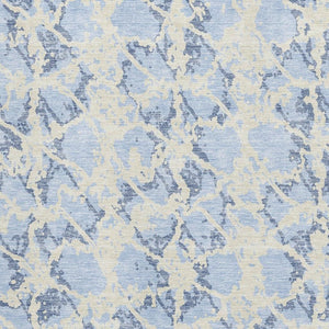 HomeRoots 9' X 12' Sky Blue & Ivory Abstract Area Rug - Stain-Resistant, UV Protected, Durable & Stylish Design 676679