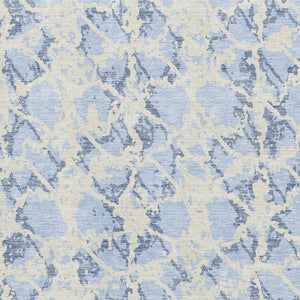 HomeRoots 10' Sky Blue and Ivory Abstract Washable Area Rug - UV Protected, Stain-Resistant, Stylish Comfort 676680