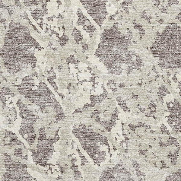 HomeRoots 5' X 8' Modern Abstract Taupe Beige & Ivory Washable Area Rug with UV Protection for Home Decor 676682