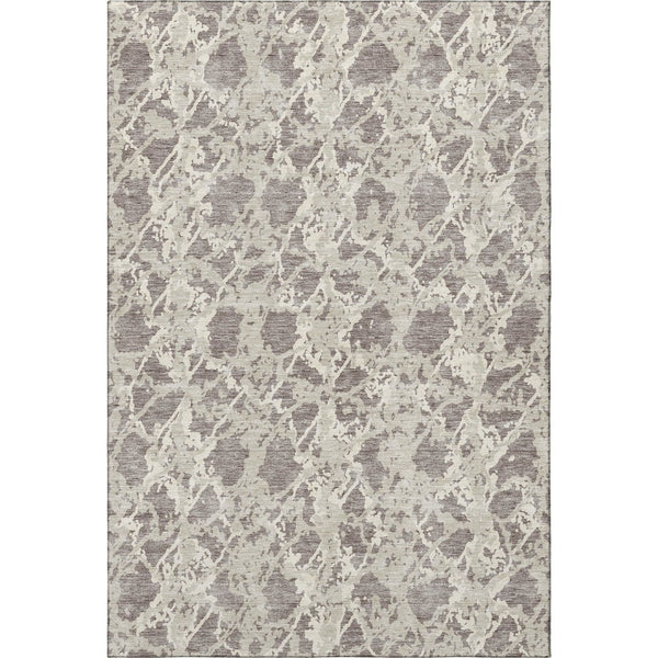 HomeRoots 8' X 10' Abstract Washable Area Rug in Taupe Beige & Ivory - UV Protected, Durable & Stylish Design 676684
