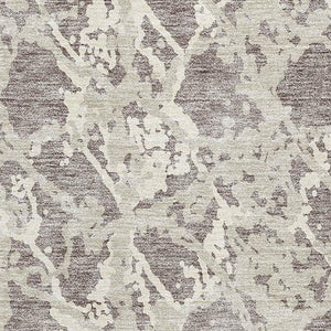HomeRoots 9' X 12' Abstract Washable Area Rug in Taupe Beige & Ivory - Durable, Stain-Resistant & UV-Protected 676685