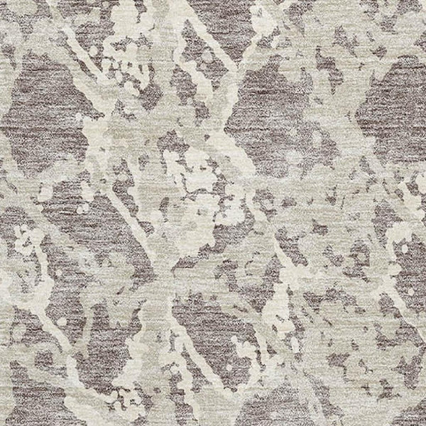 HomeRoots 9' X 12' Abstract Washable Area Rug in Taupe Beige & Ivory - Durable, Stain-Resistant & UV-Protected 676685