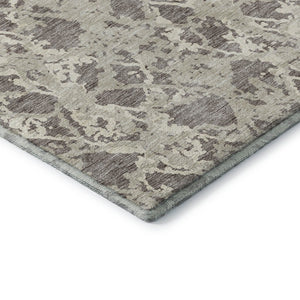 HomeRoots 10' X 14' Washable Taupe Beige Ivory Abstract Area Rug with UV Protection for Modern Living Spaces 676686