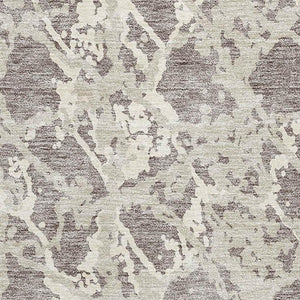HomeRoots 10' X 14' Washable Taupe Beige Ivory Abstract Area Rug with UV Protection for Modern Living Spaces 676686