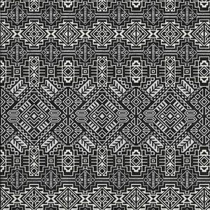 HomeRoots 8' X 10' Southwestern Area Rug - Black & Ivory, Washable, UV Protected, Stain-Resistant for Homes 676696