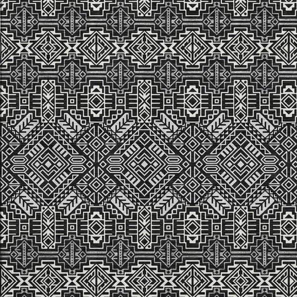 HomeRoots 8' X 10' Southwestern Area Rug - Black & Ivory, Washable, UV Protected, Stain-Resistant for Homes 676696