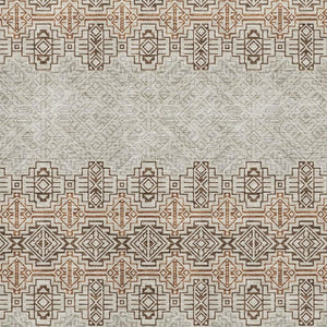 HomeRoots 8' X 10' Southwestern Washable Area Rug – UV Protected, Stain-Resistant, Durable Design for Homes 676702