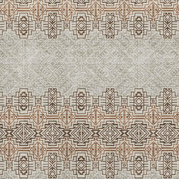 HomeRoots 8' X 10' Southwestern Washable Area Rug – UV Protected, Stain-Resistant, Durable Design for Homes 676702
