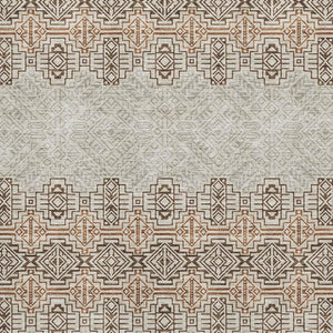 HomeRoots 9' X 12' Southwestern Washable Area Rug with UV Protection - Stylish, Stain-Resistant Design for Homes 676703