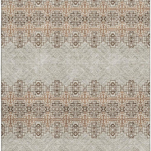 HomeRoots 9' X 12' Southwestern Washable Area Rug with UV Protection - Stylish, Stain-Resistant Design for Homes 676703