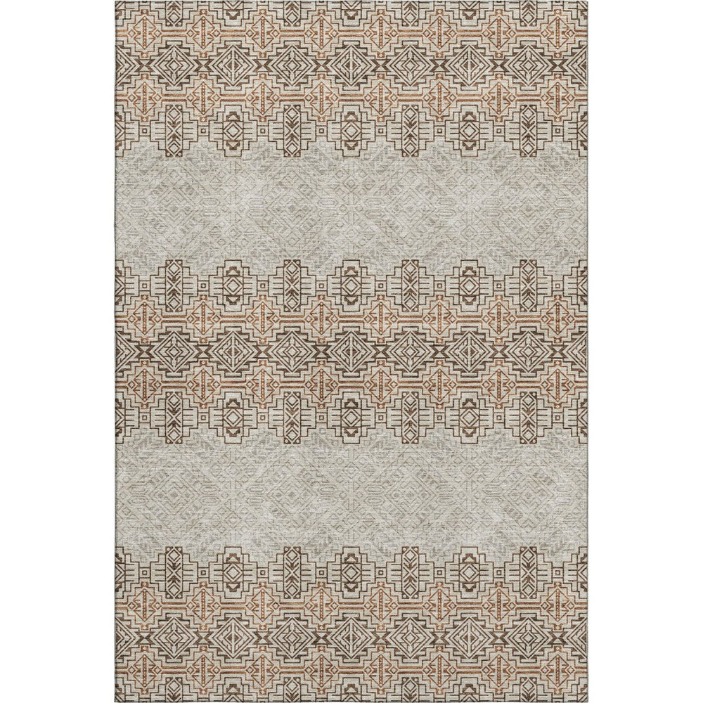 HomeRoots 10' Southwestern Washable Area Rug in Brown & Beige – UV Protected, Durable & Stylish for Homes 676704