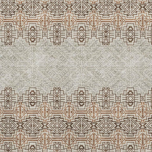 HomeRoots 10' Southwestern Washable Area Rug in Brown & Beige – UV Protected, Durable & Stylish for Homes 676704