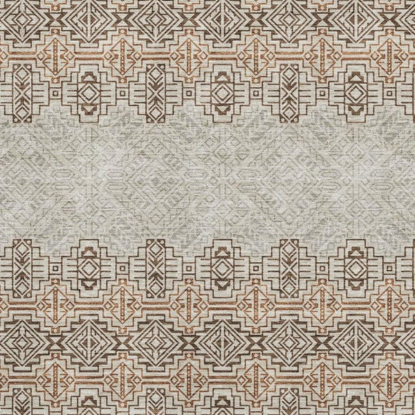 HomeRoots 10' Southwestern Washable Area Rug in Brown & Beige – UV Protected, Durable & Stylish for Homes 676704