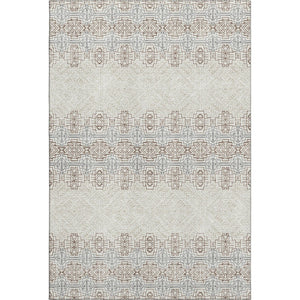 HomeRoots 8' X 10' Southwestern Washable Area Rug - Ivory Brown & Gray, Stain-Resistant, UV Protected Comfort 676726