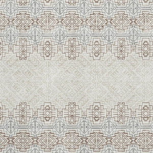 HomeRoots 10' Southwestern Area Rug in Ivory, Brown & Gray - Durable, Stain-Resistant with UV Protection 676728